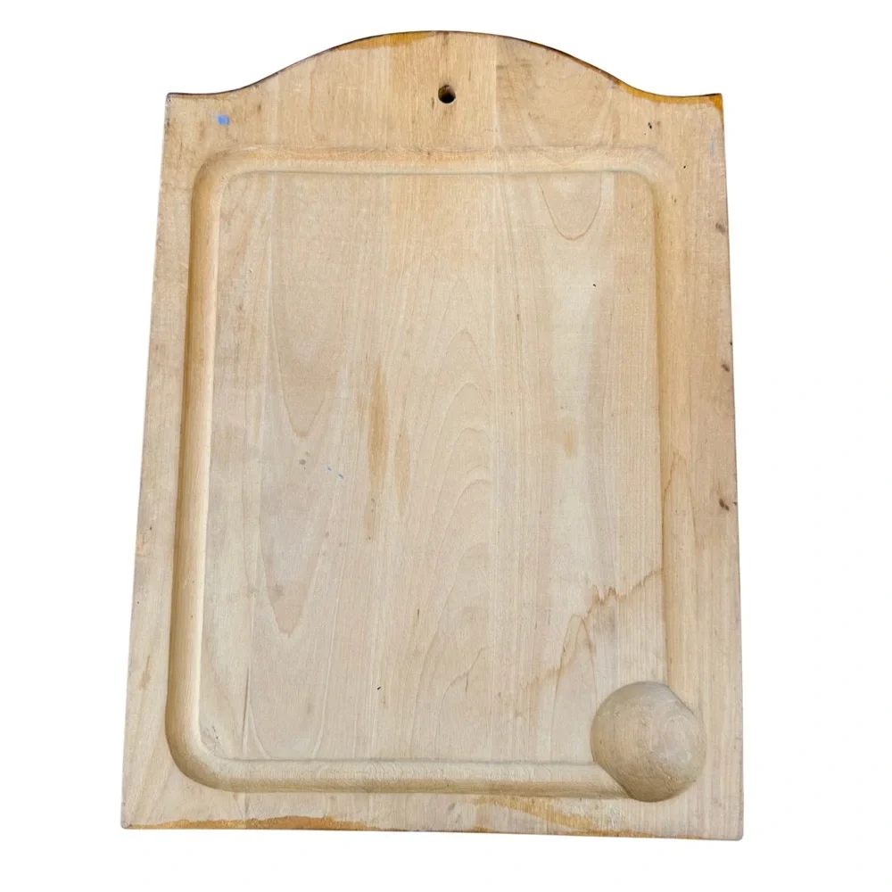 VTG Russian Folk Art Wood Cutting Board: Dobrynya Nikitich & Alyosha Popovich